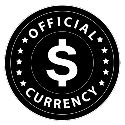 official currency black logo